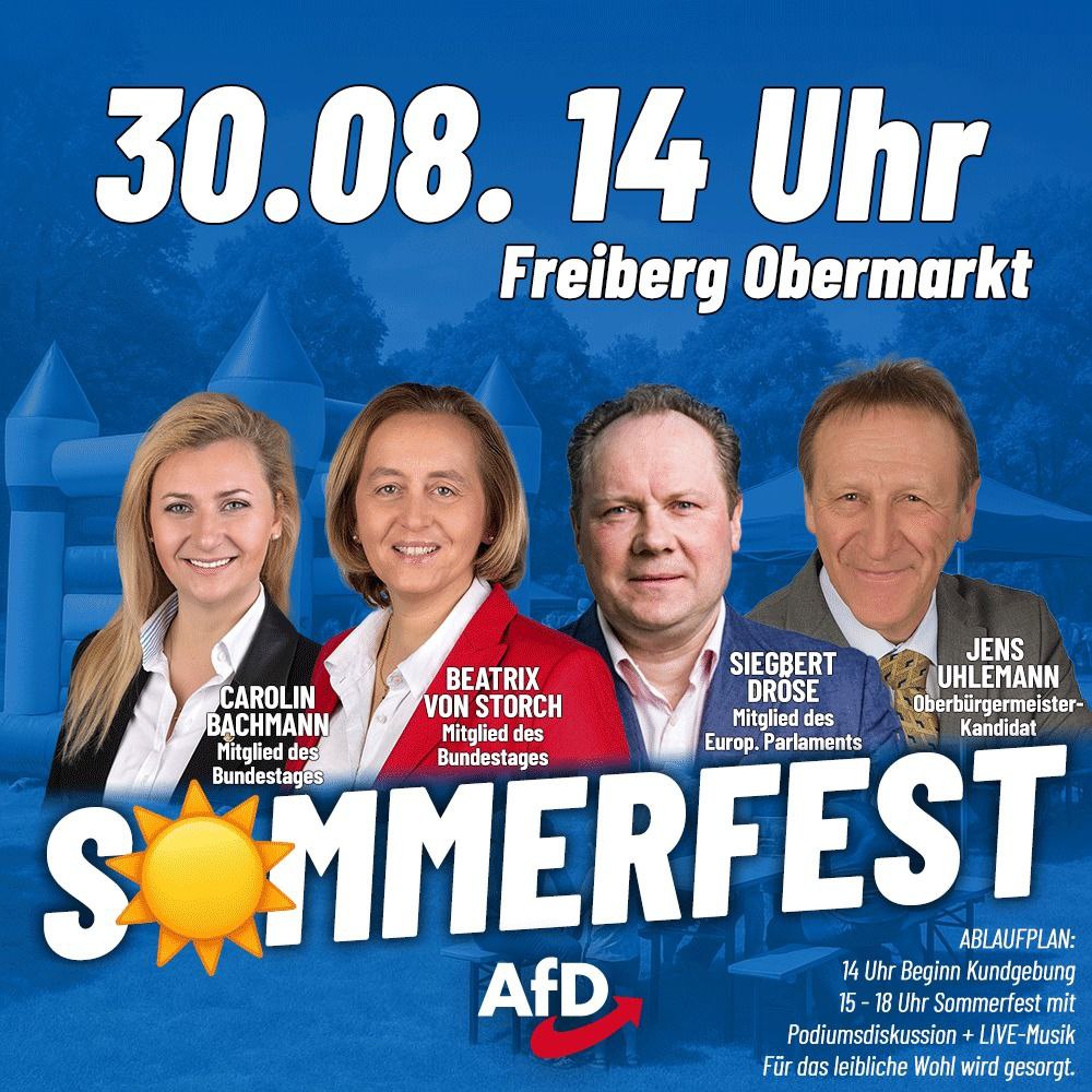 30. August 2025 - AfD-Sommerfest und OB-Wahlkampffest in Freiberg