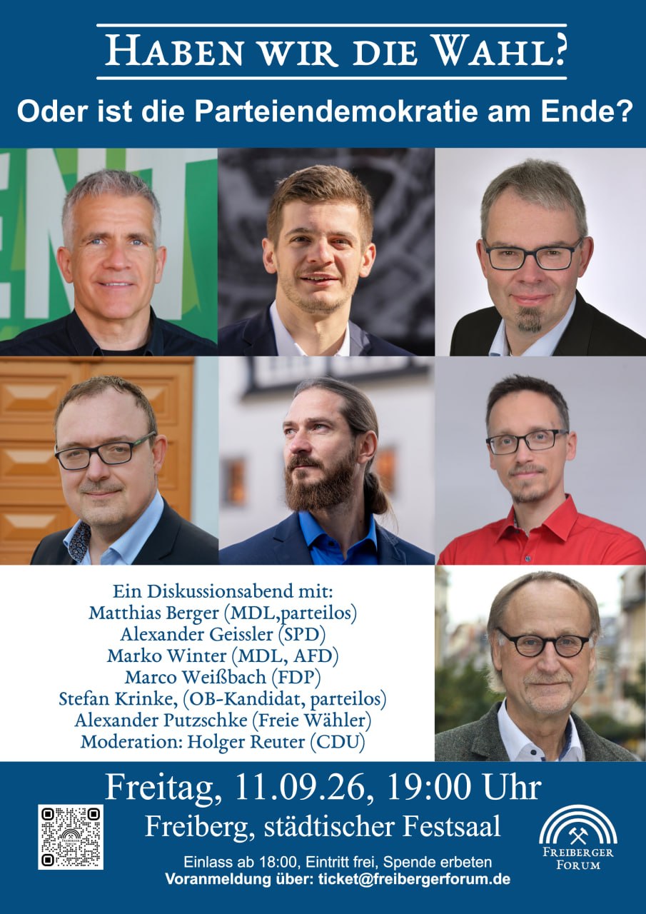 Diskussionsabend des Freiberger Forum: Haben wir die Wahl?